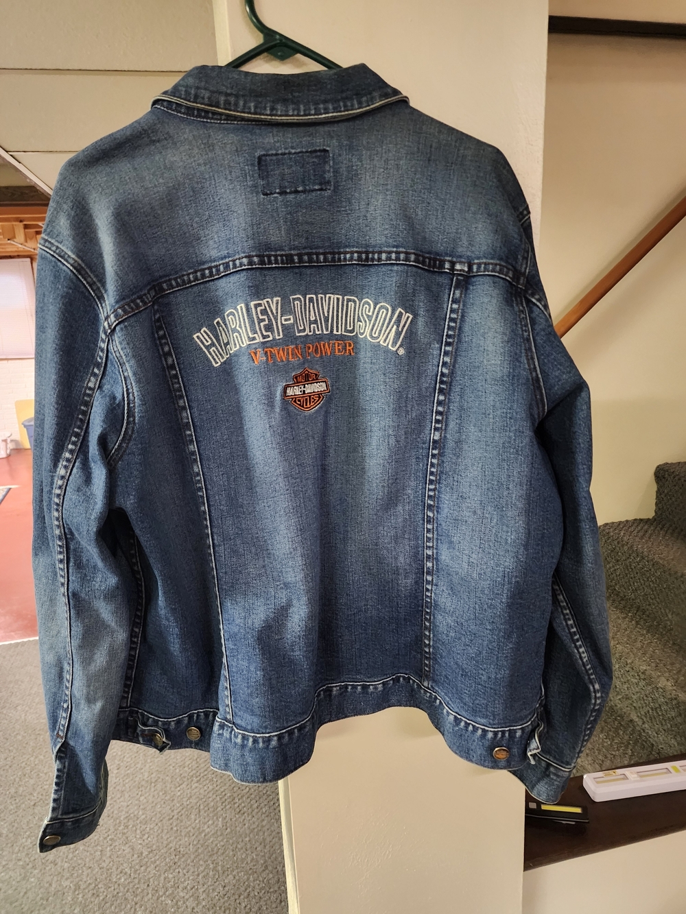 Vintage Women's 2x Harley Davidson Blue Denim Jacket - V-Twin Power
